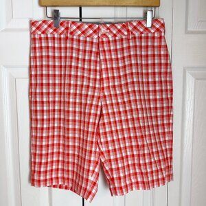 Walter Hagen Men's Performance 11 Golf Shorts Orange Check